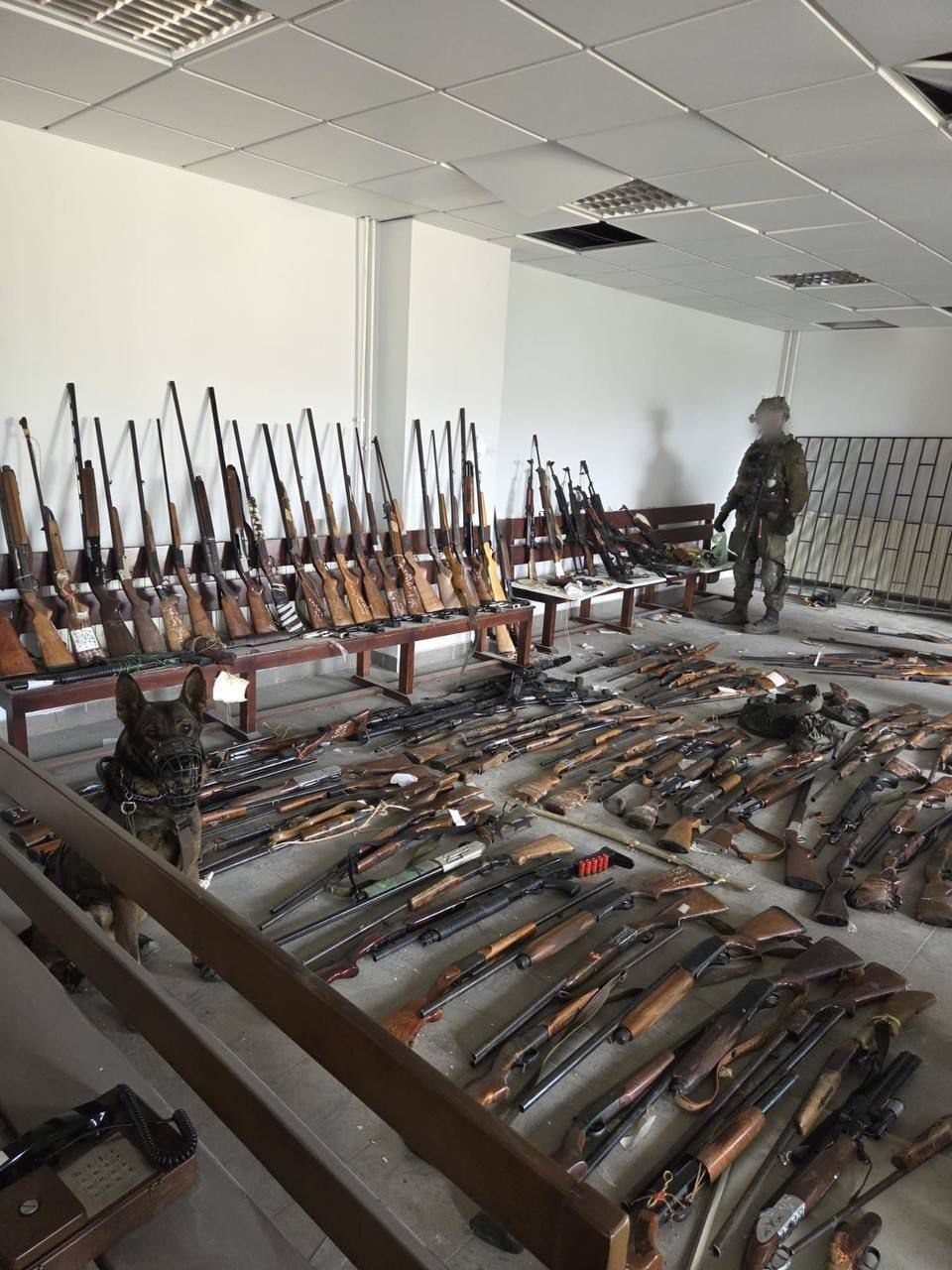 Weapons seized by Givati Brigade at school in Bint Jbeil