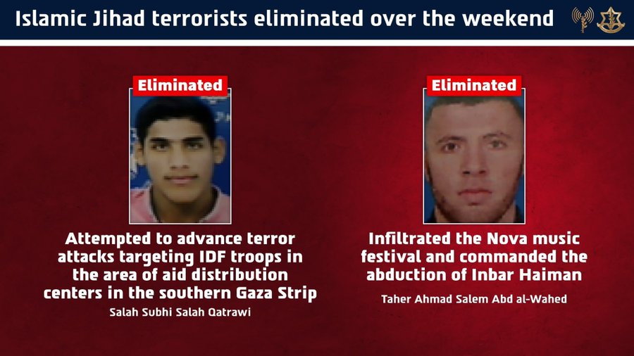 Islamic Jihad Terrorists Behind October 7 Atrocities and Planned Attacks Eliminated in Gaza